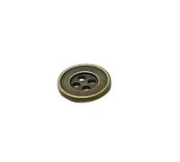 Bottoni 10 pezzi Dimensioni: 12,5 mm Stile retrò Bottoni rotondi a quattro occhi in metallo alla moda for abbigliamento da donna Cappotto Cucito(Antique copper)