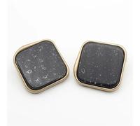 Bottoni 10pcs 30mm Big Buttons For Coat Convex Flat Design Black For Clothing Sewing Accessories Pink Square For Shirt(Black-01,21mm-10pcs)