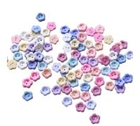 Bottoni 50/100/200Pcs 8mm Mini Resin Flower Shape 2-Hole Doll Clothes Buttons For DIY Baby Clothes Sewing Handcraft(23 Mix Color,50pcs)