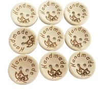 Bottoni 50/100 pezzi bottoni in legno decorazione abbigliamento matrimonio fatta a mano lettera amore fai da te artigianato scrapbooking for cucire accessori(50pcs C,20 mm)