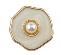 bottoni， 6 Pcs Beaded Metal Buttons for Clothes Decorative Accessories, Large Sewing Button Coat Jacket(18mm)