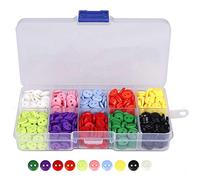 Bottoni 9 mm Cucito Bottoni in Resina 10 Colori Misti con Scatola di Plastica per Il Mestiere di Cucito Scrapbooking e Fai Da Te a Mano Ornamento 750 Pezzi