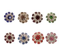 Bottoni a cupola in cristallo dorato, per decorare cappotti e cucire indumenti, 5 pezzi 8 pezzi, colori assortiti