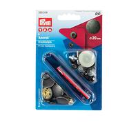 Bottoni a press.'Anorak disegno' Spirit 20 mm argento antico