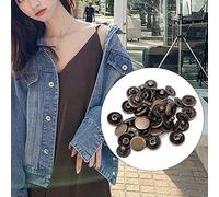 HEEPDD Bottoni Automatici, 50 Set Bottone Pressione Rotondo in Ottone Set di Borchie per Abbigliamento Giacche Jeans Indossa Borse Cinture Zaini Portafoglio(Bronzo 12,5 mm)