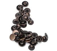 HEEPDD Bottoni Automatici, 50 Set Bottone Pressione Rotondo in Ottone Set di Borchie per Abbigliamento Giacche Jeans Indossa Borse Cinture Zaini Portafoglio(Bronzo 15mm)
