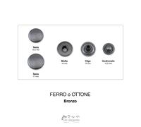 Bottoni automatici a pressione tipo ALFA2 in Ferro o Ottone Ø 15,5/17mm 100 pz