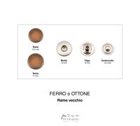 Bottoni automatici a pressione tipo ALFA2 in Ferro o Ottone Ø 15,5/17mm 100 pz