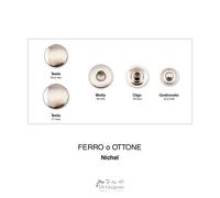 Bottoni automatici a pressione tipo ALFA2 in Ferro o Ottone Ø 15,5/17mm 100 pz