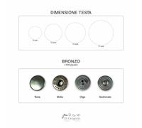 Bottoni automatici a pressione tipo FF in Ferro 9|12|14|17mm 100 pz vari colori