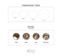 Bottoni automatici a pressione tipo FF in Ottone 9|12|14|17mm 100 pz vari colori