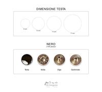 Bottoni automatici a pressione tipo FF in Ottone 9|12|14|17mm 100 pz vari colori