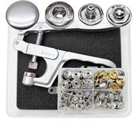 Bottoni automatici con pinze Φ15mm Argento 40 set Bottoni automatici per abbigliamento per portafogli per borse da giacca in pelle