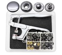 Bottoni automatici con pinze Φ15mm Nero 40 set Bottoni automatici per abbigliamento per portafogli per borse da giacca in pelle