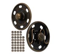 Bottoni automatici da cucire, Diametro Ø 17 mm, 20 paia, Color Ottone, Bottoni a pressione in metallo antiruggine per abbigliamento e tessuti, Accessori per cucito fai-da-te, Bottoni per riparazioni