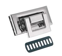 Bottoni automatici dell'hardware della borsa della borsa di cuoio di torsione di giro del fermaglio di forma di, Argento, One Size