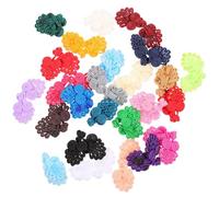 Bottoni Cinesi 25 Pezzi, Chiusure Artigianali a Due Giri e Sette Perline Colore Casuale