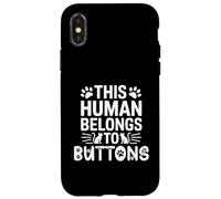 Bottoni con nome gatto umano appartiene al nome del gatto Custodia per iPhone X/XS