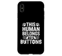 Bottoni con nome gatto umano appartiene al nome del gatto Custodia per iPhone XS Max
