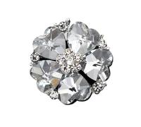Bottoni con Strass Cappotto con colletto e bottoni strass for gonna da 1 pezzo 30 mm(White)
