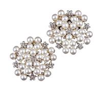Bottoni Con Strass Da Donna Bottoni flatback a forma di fiore da 50 pezzi 1,2 "2 colori for bottoni strass lucidi artigianali for accessori for capelli(Golden)
