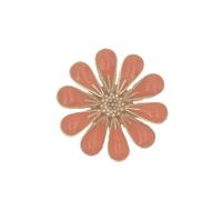 Bottoni da cucire, Bottoni in metallo, Bottoni a dorso piatto da 18 mm for artigianato, accessori for la decorazione della casa fatti a mano(Orange Button)