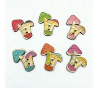 Bottoni decorativi per alberi verdi colorati, 2 fori, lettere d'amore fatte a mano, album di ritagli, decorazioni per matrimoni, accessori per cucire-25