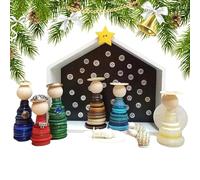 Bottoni Del Presepe | Decorazione Per La Casa Fatto A Mano,Set Di Bottoni Per Artigianato Del Presepe Natalizio Religioso,Per Feste Natalizie All'aperto Patio Prato Portico Giardino Cortile Davanzali