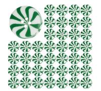 Bottoni Di Natale Per Creazioni | 50 Pezzi Forniture Per Cucito Decorative E Rotonde | Bottoni In Resina Con 4 Fori Per Giacche | Per Casa Feste Riparazione Progetti Fatto A Mano Maglioni