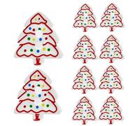 Bottoni di Natale per il cucito, 10 pezzi, decorazione a forma di albero, decorazioni natalizie in acrilico 2D, per lavori di bricolage | per decorazioni natalizie per bambini adulti autunno donne