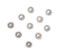 Bottoni di Strass 10 pz 12/15/18/20mm moda forma di girasole bottoni con strass for camicia cappotto vestito cucito fai da te accessori abbigliamento per Cucito(Color 1,18mm)