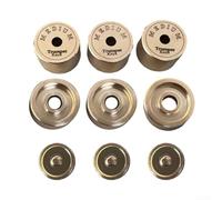 Bottoni dorati per chiavi a forma di tromba, 16 mm, per riparazione | Set completo da 9 pezzi, dimensioni precise di 16 mm, ripristina la funzione della valvola, facile installazione fai da te