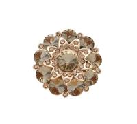 Bottoni Gioiello 1 pz bottoni rotondi con strass in metallo gambo nastro di invito matrimonio decorativo fai da te for cappotto cucire(Color 6)