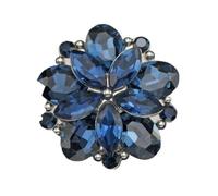 Bottoni Gioiello Bottoni a forma di fiore con strass scintillanti, 3/6/10 pezzi, 22 mm, for abbigliamento, bottoni decorativi in metallo da cucire, accessori fai da te(Blue,10pcs)