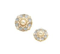 Bottoni Gioiello Bottoni di lusso a forma fiore da 6 pezzi 18/23 mm | Abbigliamento Donna Cappotto Strass Perla Accessori for cucire(Pink,18mm-6pcs)