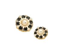 Bottoni Gioiello Bottoni di lusso a forma fiore da 6 pezzi 18/23 mm | Abbigliamento Donna Cappotto Strass Perla Accessori for cucire(Purple,23mm-6pcs)