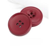 Bottoni grandi rotondi a 4 fori in resina per cucire Bottoni neri bianchi rossi Scrapbooking per artigianato fai-da-te Abbigliamento Cappotto Maglione Decor 25/27MM-25mm Bordeaux-10 pezz