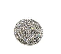 Bottoni in cristallo con strass, Bottoni in strass 26 mm multicolore 6 pezzi(Silver)