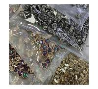 Bottoni in metallo 10 pezzi con gambo in strass a cuore da 11 mm | Bottoni perforati con taglio a cuore perlato for lavorare a maglia cappotti sartoriali all'uncinetto(Silver border black)