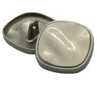 Bottoni in metallo, 12 bottoni con gambo nero/argento 18/22/25MM, da cucire in metallo resistente per, artigianato fai-da-te, accessori moda(Silver,18MM)