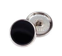 Bottoni in metallo per cucire abbigliamento, bottoni in metallo per giacche per uomo donna, bottoni per abito da donna, Argento Nero, 20mm 10pz