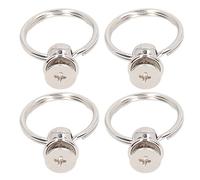 Bottoni in Ottone Massiccio Vite a Bottone Rivetti con Tappo a Vite, 20 Set Rivetti a Testa Tonda con Anelli di Trazione 8 X 19 Mm Anelli Doppi Lucidi Argento Viti Chicago Chiodo per Fai da Te