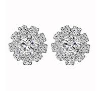 Bottoni in strass, Commercio all'ingrosso 24PCS 16MM Strass bottoni cristallo fiore abbellimenti artigianato sfuso Bottone in cristallo strass per cardigan cucito decorazione (Flatback)