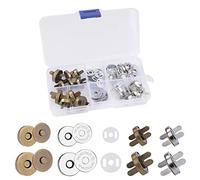 Bottoni Magnetici per Borse, Snap Magnetico Metallico 14mm e 18mm per Fai da Te Artigianale Cucito Fermaglio per Artigianato Borse e Abiti in Pelle (20 Set)