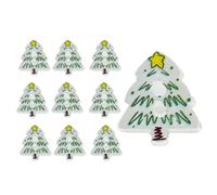 Bottoni natalizi - 10 pezzi pendenti a forma di albero, decorazioni natalizie in acrilico 2D per lavori di bricolage | per decorazioni natalizie per bambini, adulti, autunno, donne, uomini, calze