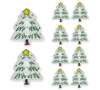 Bottoni natalizi da cucire, 10 pezzi, a forma di albero, come decorazione e ornamento, accessori natalizi in acrilico 2D, per adulti, autunno, donne, uomini, calze, abbigliamento