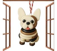 Bottoni Natalizi per Artigianato Ciondoli Cane | Set di Ornamenti con Bottoni Per Donne Uomini Ragazzo Ragazza Famiglia Albero Natalizio Cucitura Auto Specchietto Borsa Da