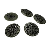 Bottoni Per Cucito 20 pz 15mm e 17mm 20mm 22mm 32mm Tono Argento Modello Vuoto Gambo Bottoni In Metallo for CucireCavo Rotondo Scrapbook pulsante