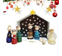 Bottoni Per La Natività Per L'Artigianato - Ornamenti Natalizi Fatti A Mano | Set Di Bottoni Per Artigianato Del Presepe Natalizio Religioso - Per Interno Esterno Davanzali Feste Patio Prato Portico G