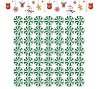 Bottoni Per Natale - 50 Pezzi Decorativi Rotondi | Bottoni In Resina Con 4 Fori Per Giacche,Per Riparazione Di Maglioni E Abbigliamento Femminile Durante Le Feste Tessuto E Indumenti